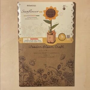 Rowood Sunflower Wooden Bloom Craft